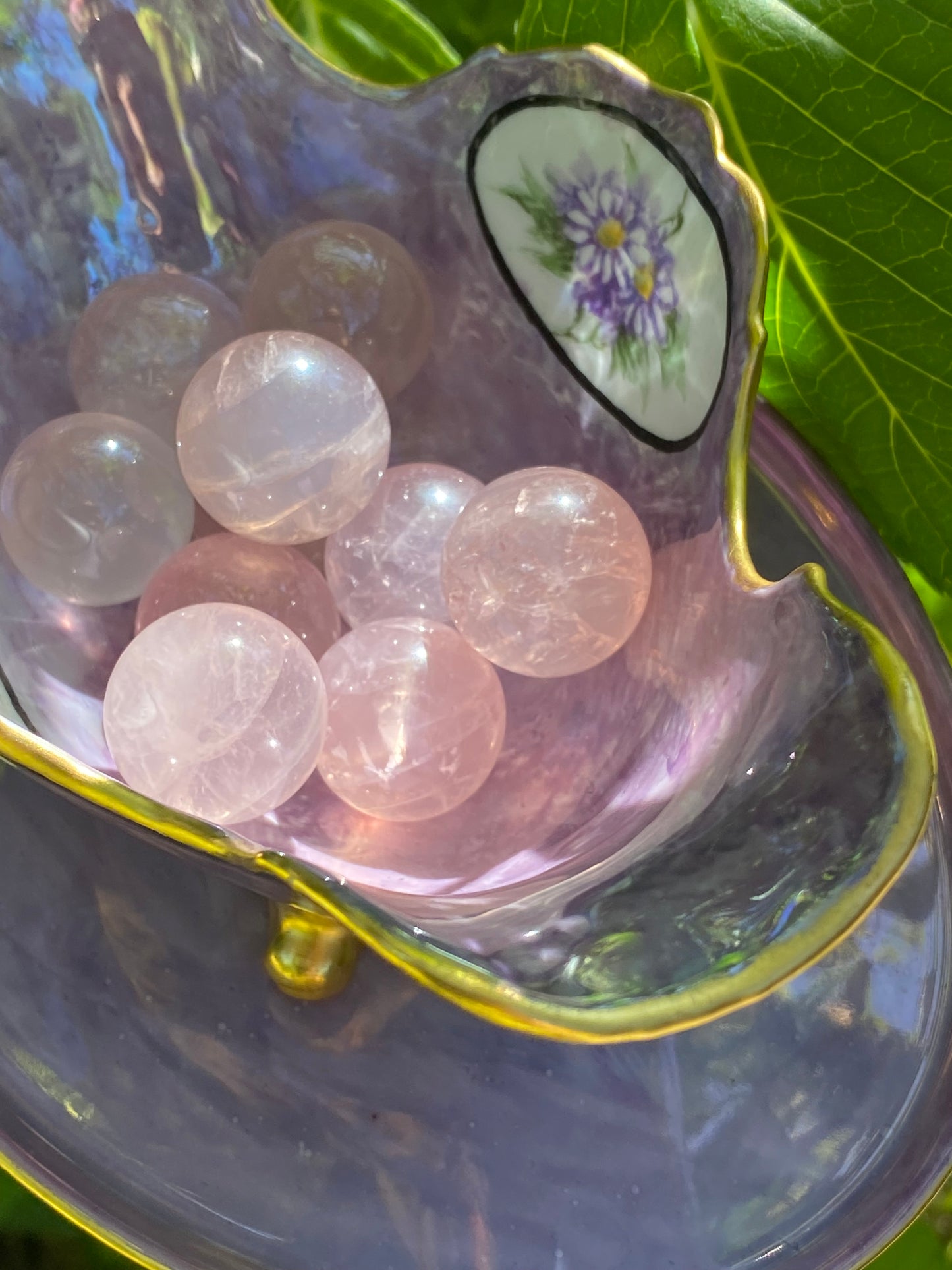 Gorgeous Star Rose Quartz mini sphere