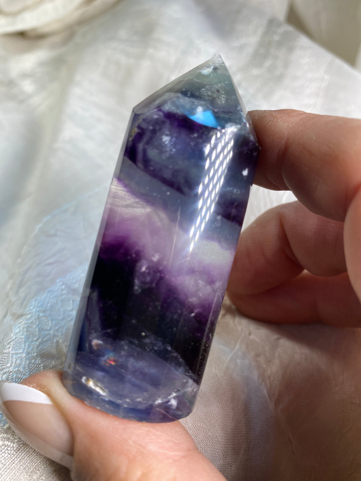Rainbow Fluorite Cylinder Tower · No. 2