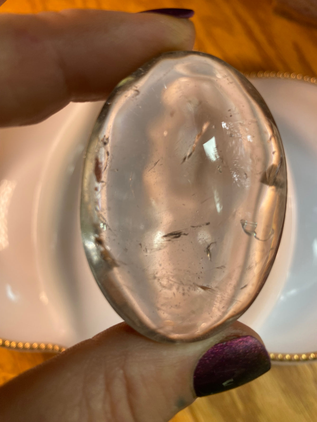 Clear Quartz Palm Stone