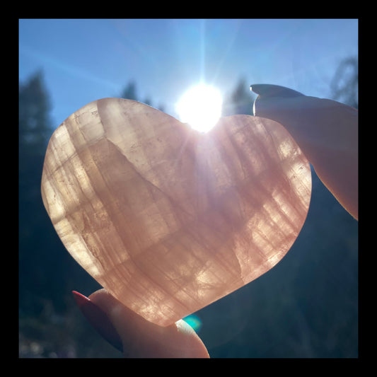 Pink Calcite Crystal Carving