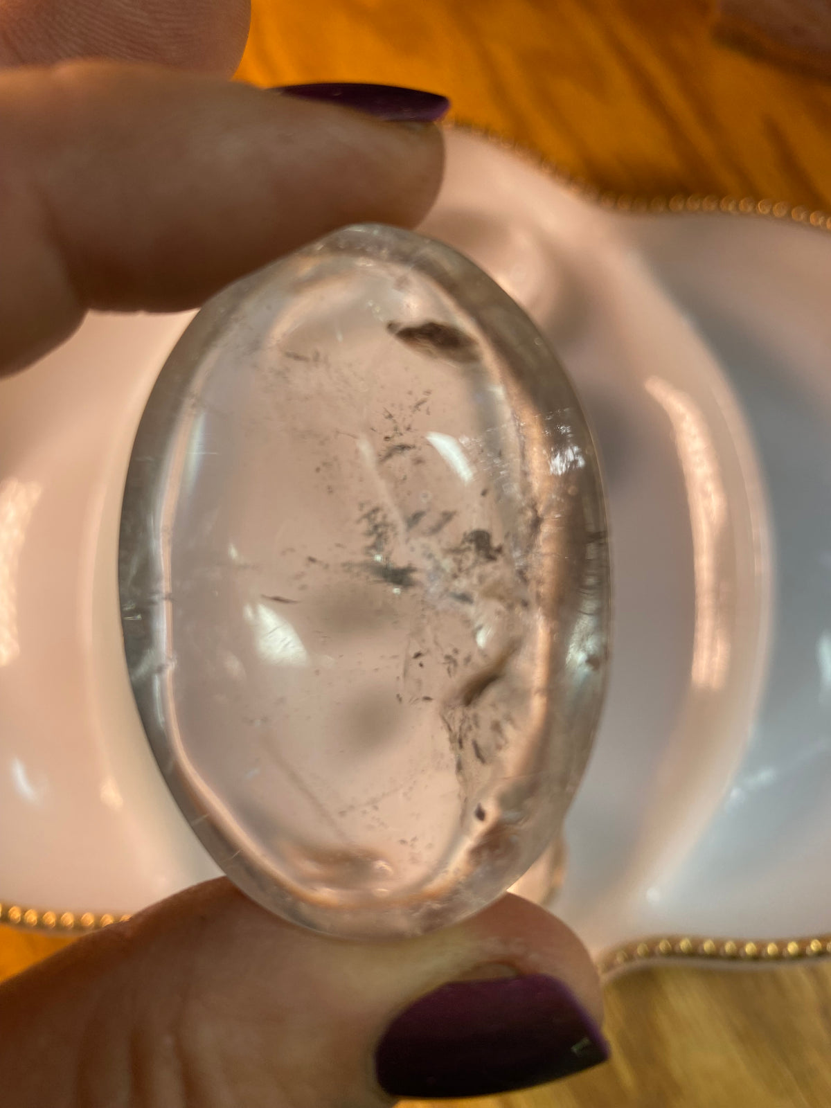 Clear Quartz Palm Stone
