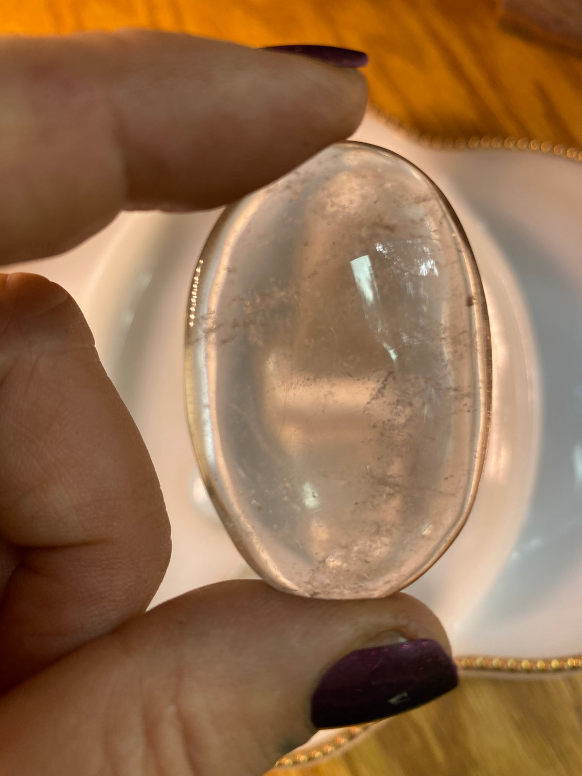 Clear Quartz Palm Stone
