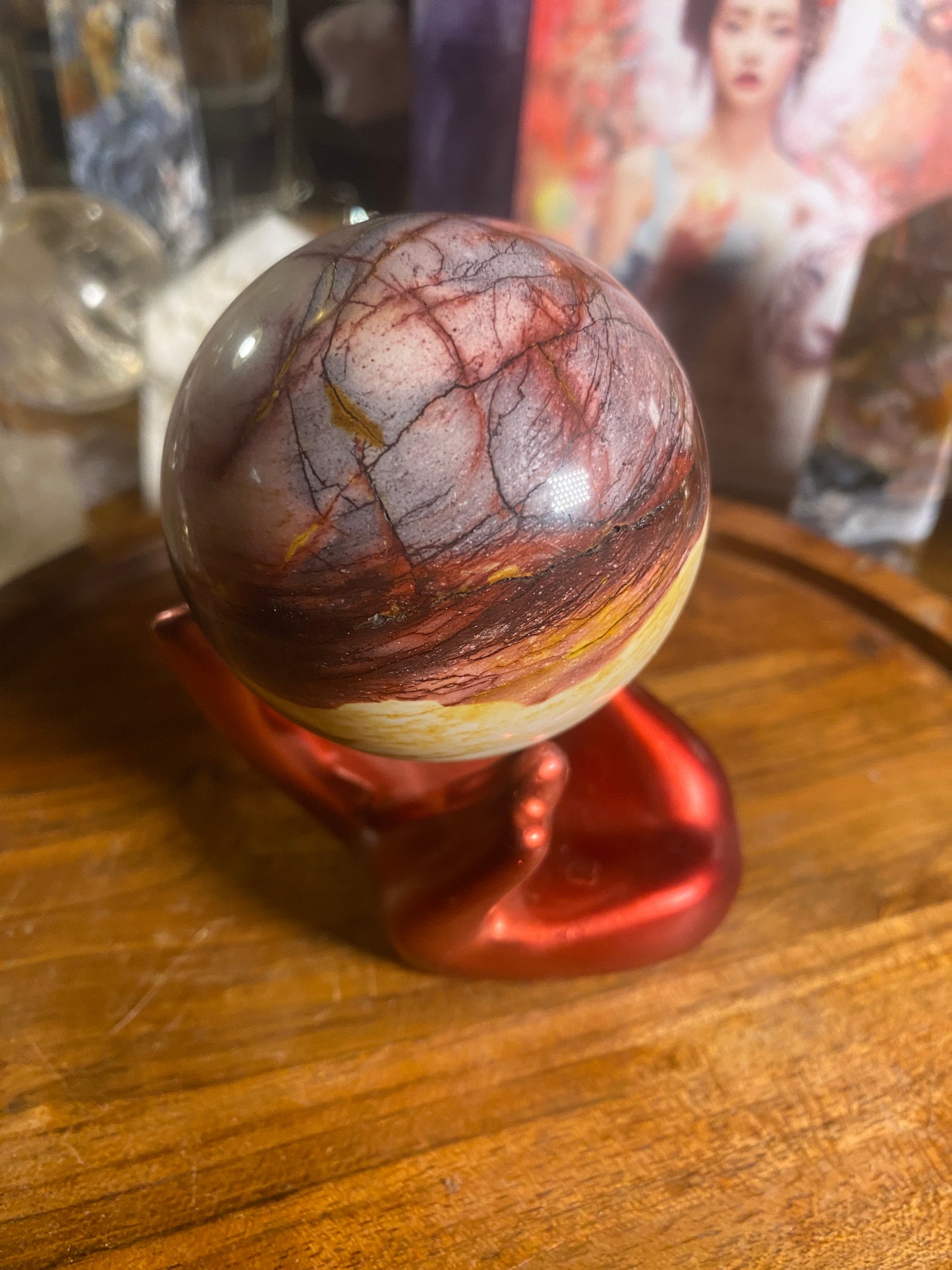Gorgeous Mookite Jasper Sphere