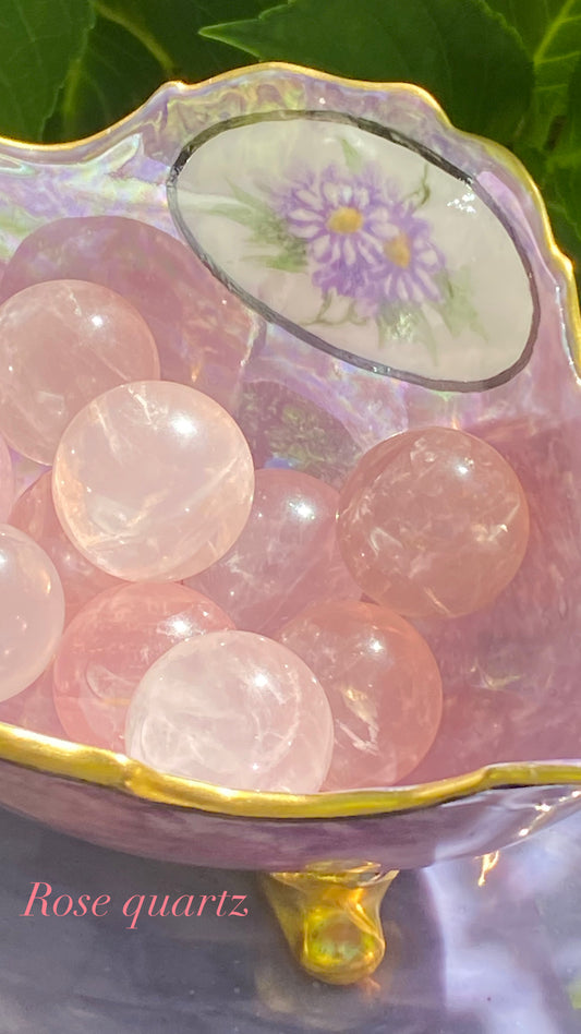 Gorgeous Star Rose Quartz mini sphere