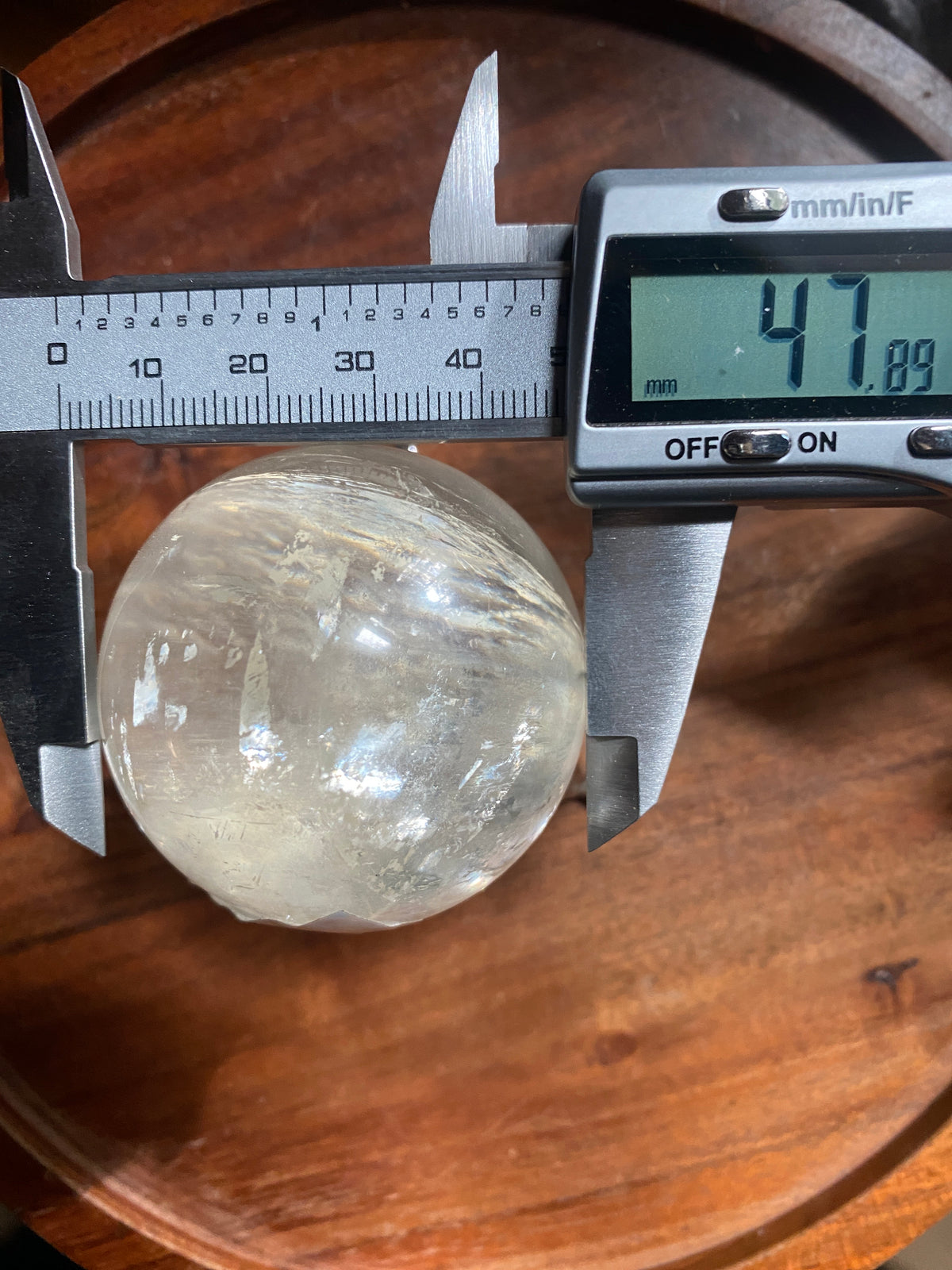 Optical Calcite Sphere with Rainbows | 47.89 mm