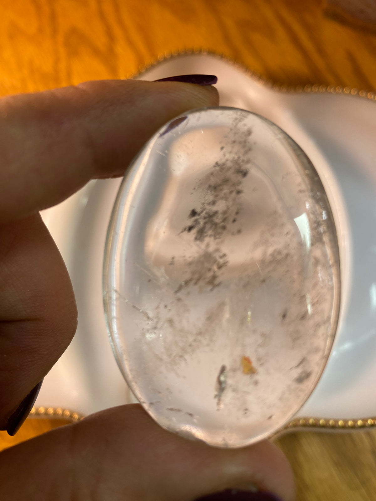 Clear Quartz Palm Stone