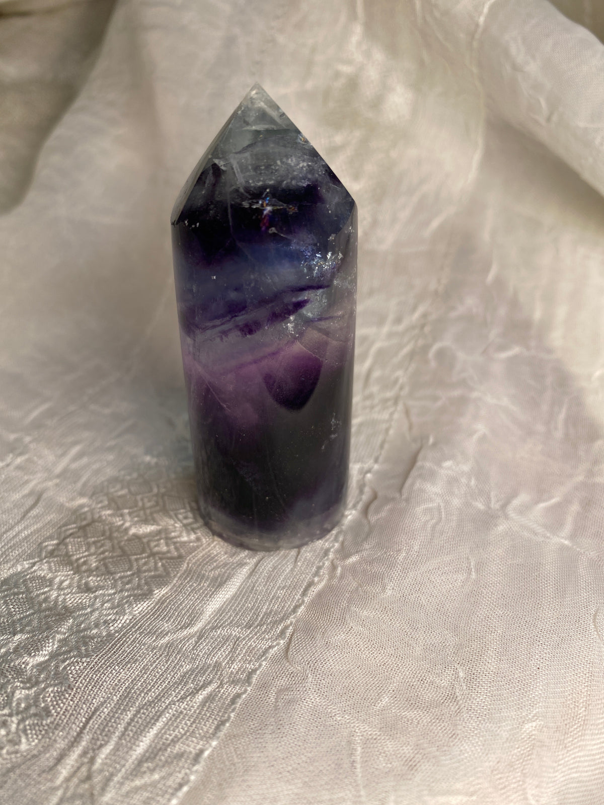 Rainbow Fluorite Cylinder Tower · No. 2