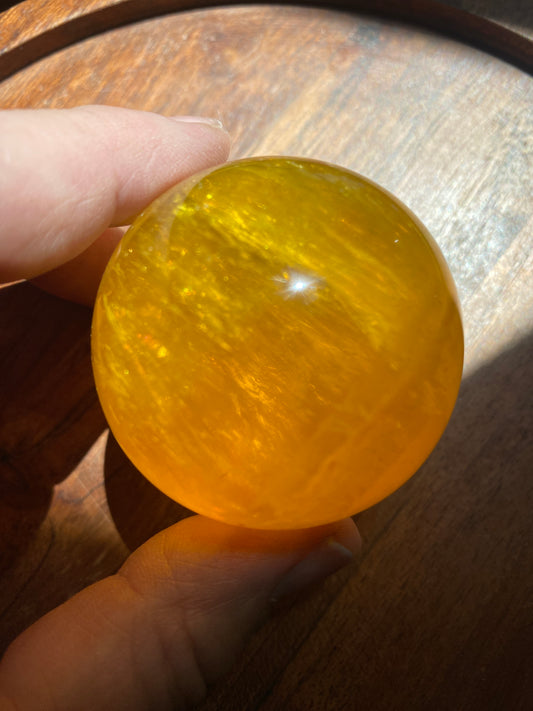 Yellow Fluorite Sphere