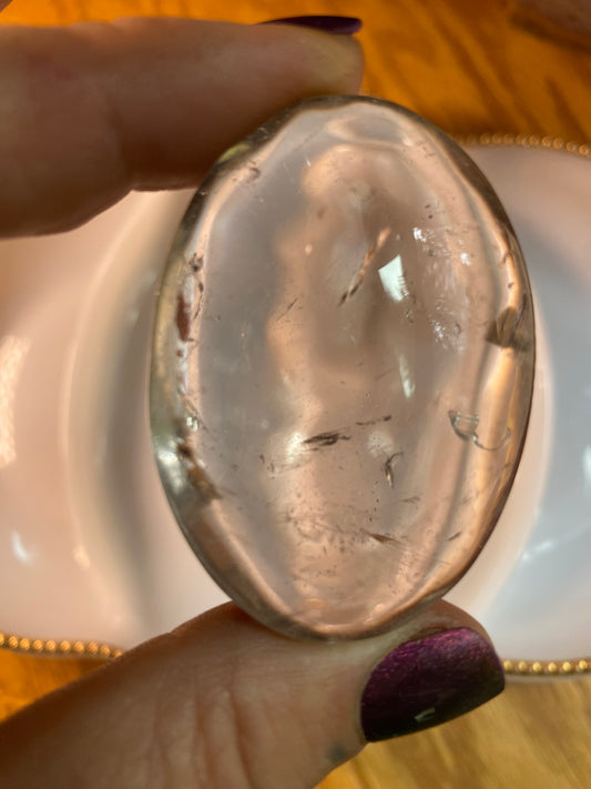 Clear Quartz Palm Stone