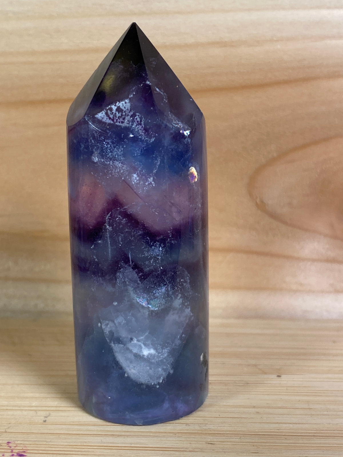 Rainbow Fluorite Cylinder Tower · No. 1