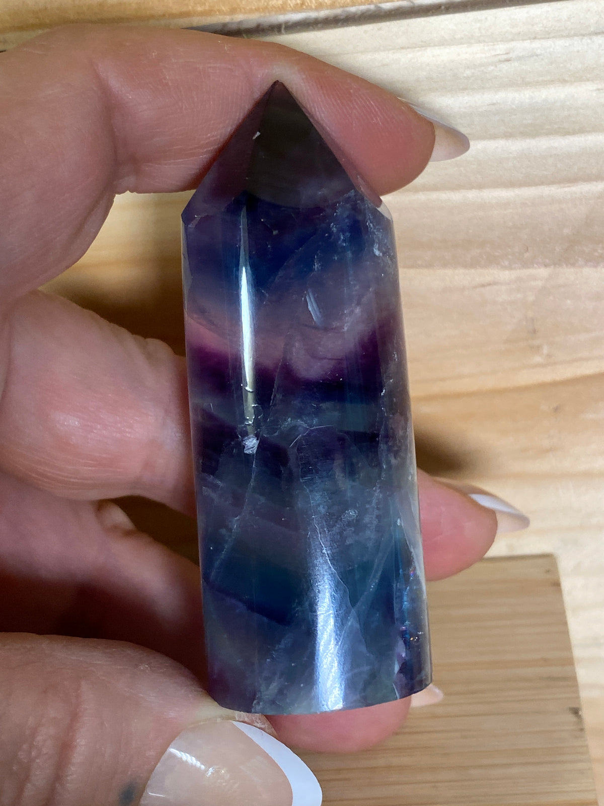 Rainbow Fluorite Cylinder Tower · No. 1